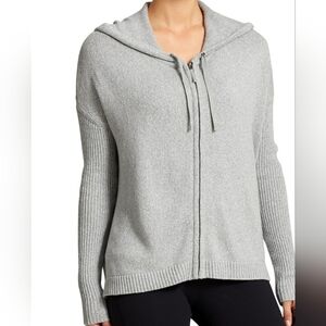 Athleta Sweater Hoodie Full Zip Women Medium Gray